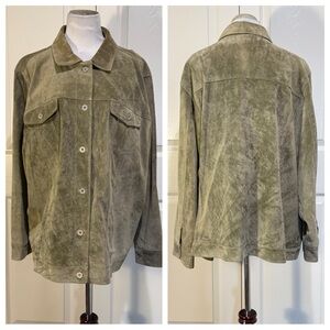 Suede! Eddie Bauer Seattle Suede Jacket Coat Washable